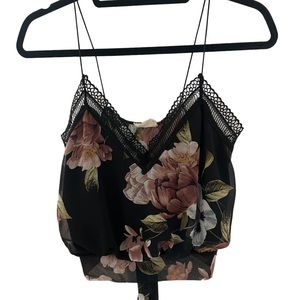 Olive Tree floral shirt -Small